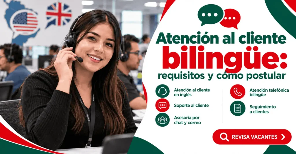 Atención al cliente bilingüe: requisitos y cómo postular