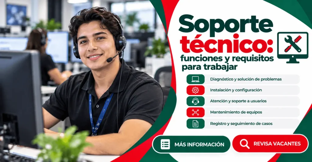 Soporte técnico: funciones y requisitos para trabajar